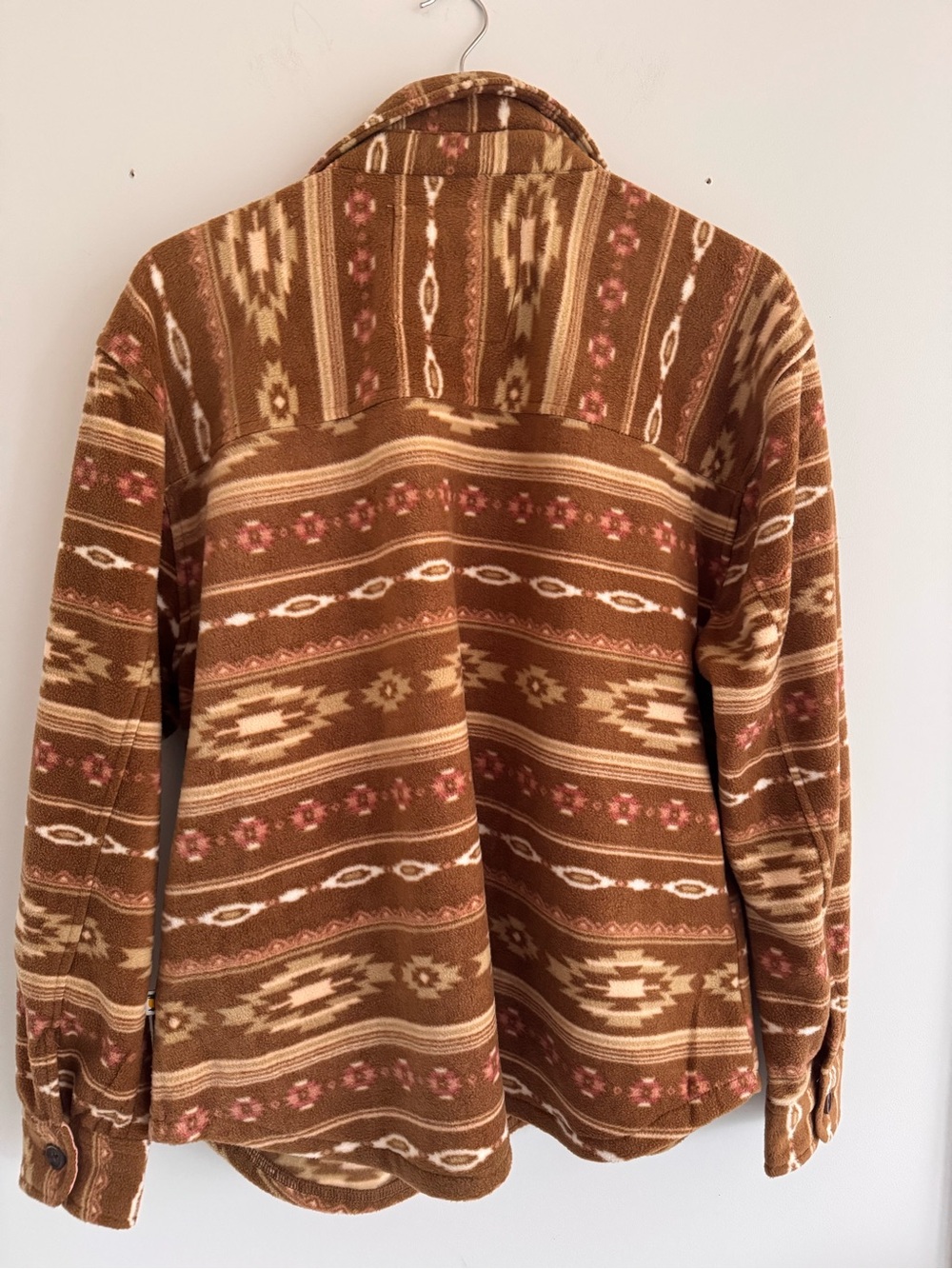 Classic Patterned Button-Up Shacket - Brown - Picture 8 of 8